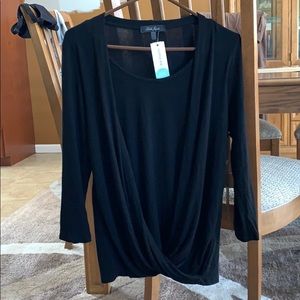 Laila Jayde Front Drape Knit Top